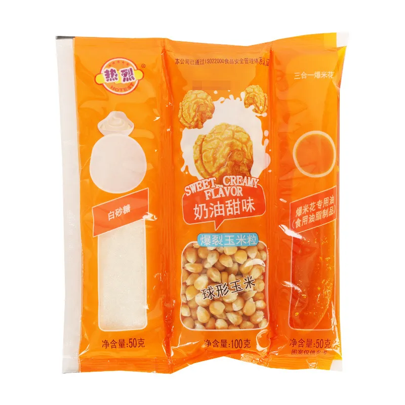 3-in-1 Butter Caramel Popcorn Kit – DIY Popcorn Kernels with Butter & Caramel, Homemade Snack Mix